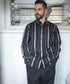 MR.OLIVE/LYOCELL LINEN BREND MULTI STRIPE / REGULAR COLLAR SHIRT ミスターオリーブ/リヨセルストライプ / レギュラーカラーシャツ